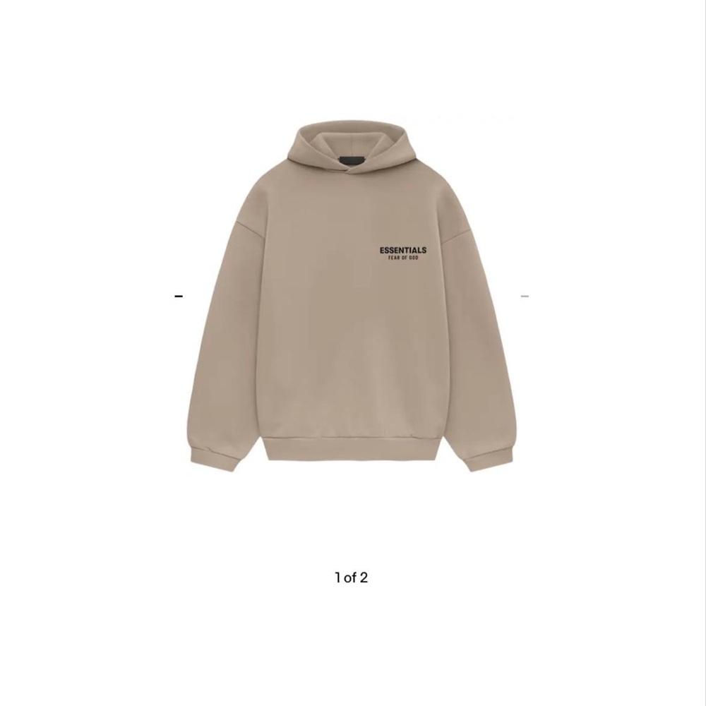 Essentials Tan Sweatshirt Classic Pullover Hoodie